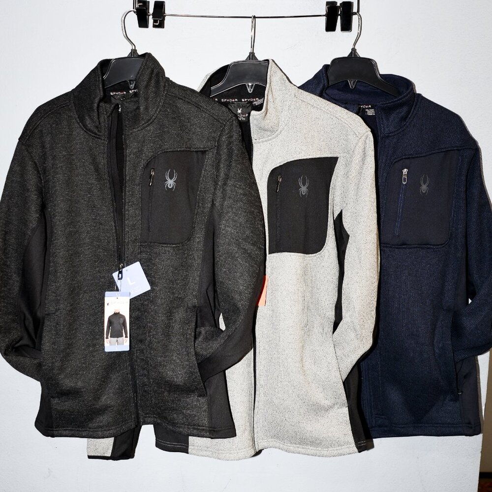 3 Spyder Men's Full‎ Zip Jackets. Price is for 3.
